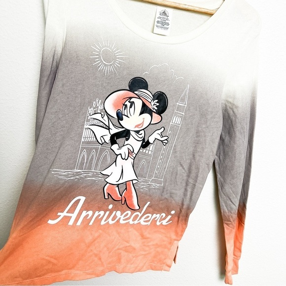 Disney Epcot Italy World Showcase Minnie ARRIVEDERCI Sweater Shirt size small - Picture 2 of 5